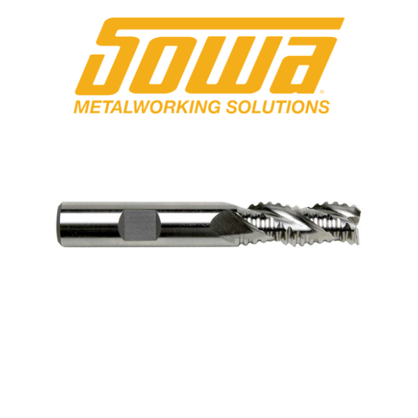 1" 3 Flute Roughing End Mill HSSCo - Sowa 104066
