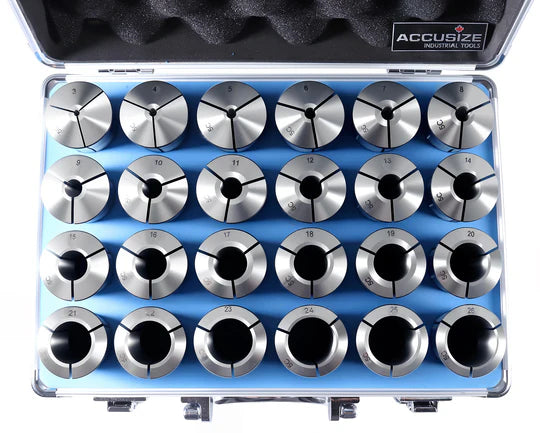 3-26mm 5C Precision Round Collet Set (24pcs) - Accusize 0200-5552