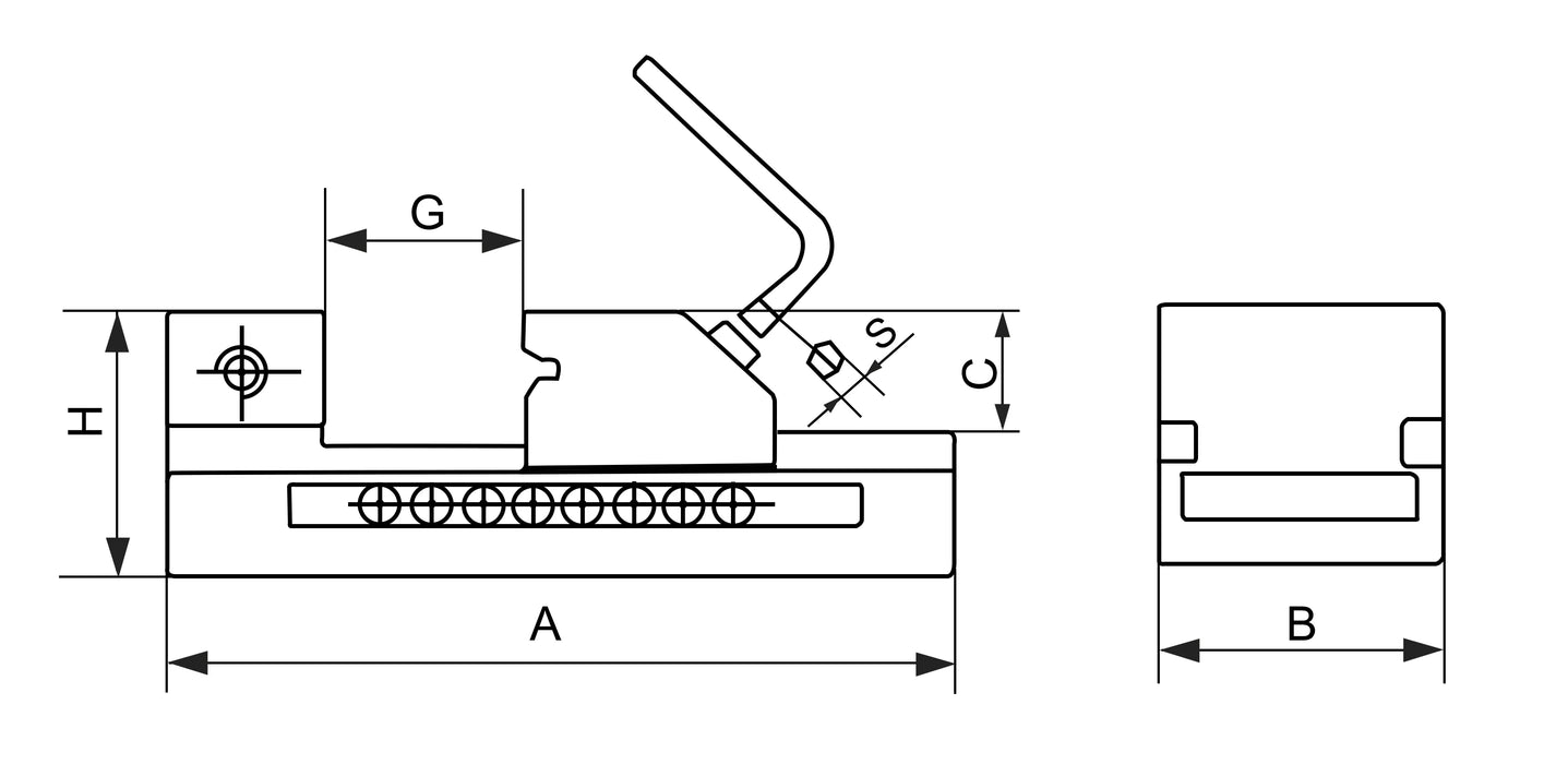 2" Precision Parallel Screwless Vise - Accusize 0235-0302