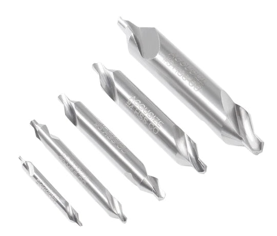 5pc ANSI M42 (H.S.S.+8% Cobalt) Center Drill Bit - Accusize 0556-5500