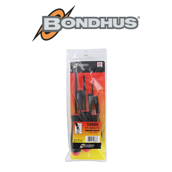 1.5mm to 5mm Balldriver Screwdriver Set 6pc - Bondhus 10686