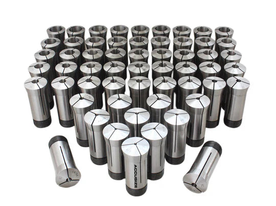 1/8 - 1" x 64th 5C Precision Round Collet Set (57 Pcs) - Accusize 0200-0573