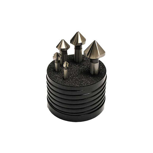 5pc 3-Flute 90º Cobalt Countersink Set - Sowa