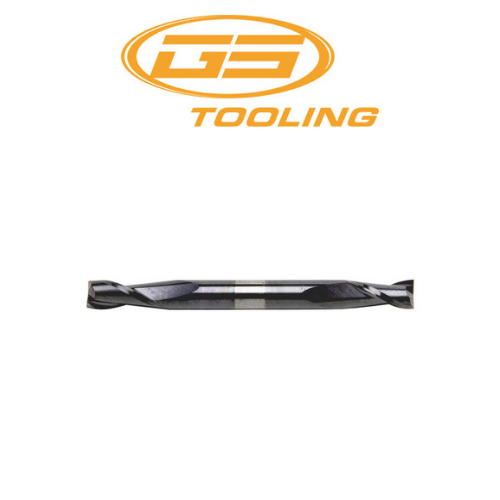 1/4" 2 Flute Stub Length Double End Carbide End Mill TiAIN - GS Tooling 102374