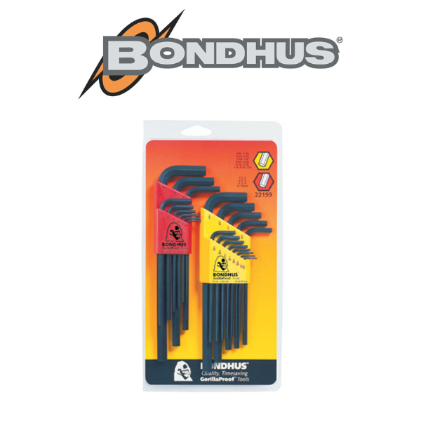 Inch/Metric Hex End Key Set - Bondus 22199