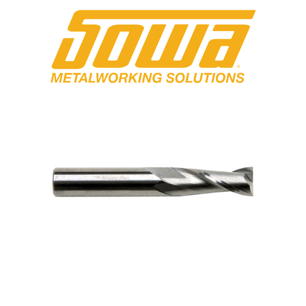 3/4" 2 Flute Carbide End Mill Bright Finish - Sowa 103889