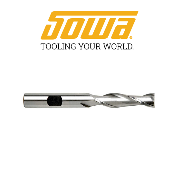 1-1/2" 2 Flute Long Length End Mill HSSCo - Sowa 103152