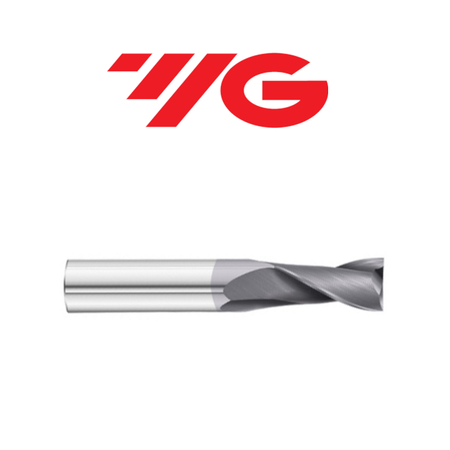 7/16" 2 Flute Carbide End Mill Tialn - YG-1 01588TF