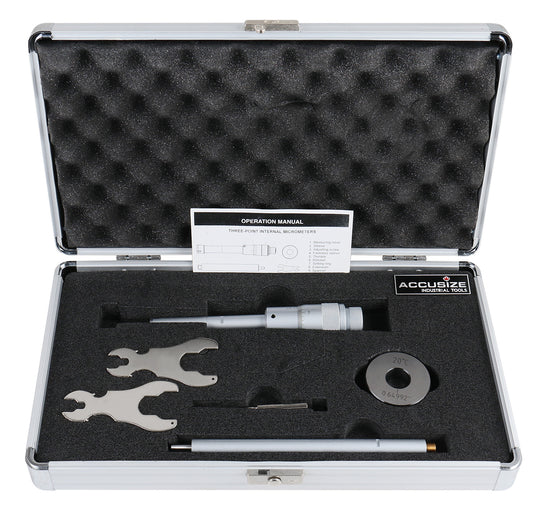 0.50"-0.65" 3-Point Internal Micrometer - Accusize