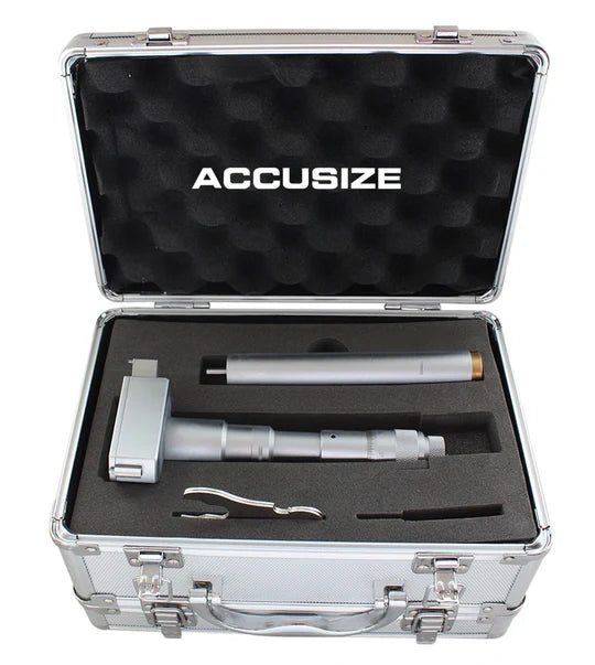 3" - 3-1/2" 3-Point Internal Micrometer - Accusize