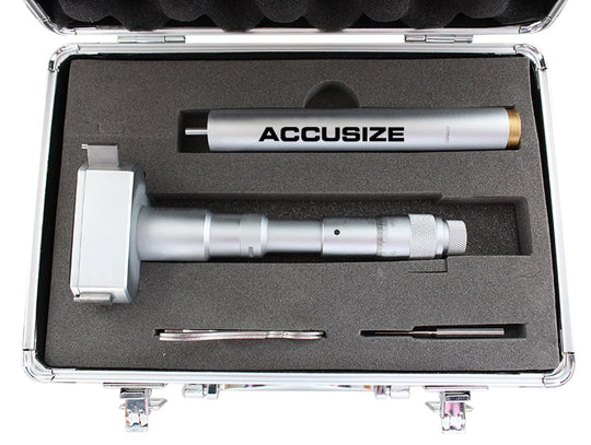 3-1/2" - 4" 3-Point Internal Micrometer - Accusize 3151-3071