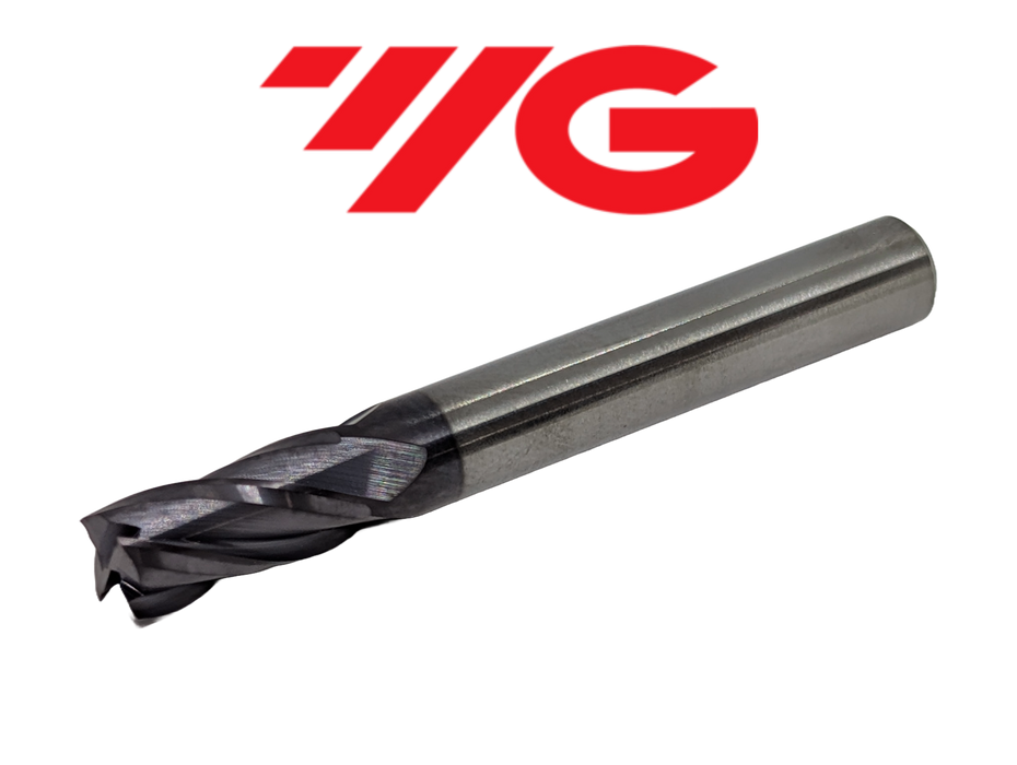 1/4" 4 Flute Stub Length Carbide End Mill TiAlN - YG-1