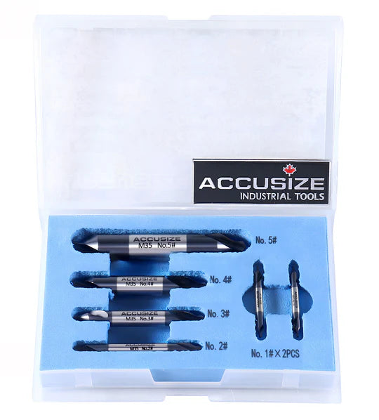 6pc Cobalt Center Drill Set - Accusize 3500-6001