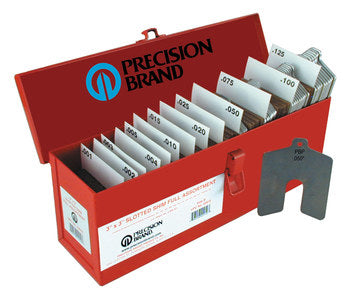 4" x 4" Slotted Shim Set Stainless Steel - Precision Brand 42960