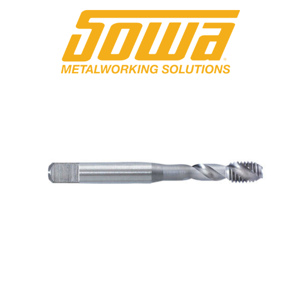 #8-32 UNC 2 Flute Spiral Flute Tap HSS (For Aluminum) - Sowa 124415