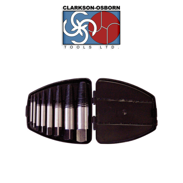 5 Pc Spiral Flute HSS Screw Extractor Set - Clarkson Osborn TA97105