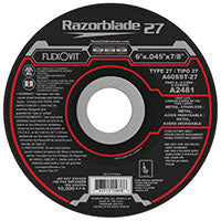 6" x .045" x 7/8" Type 27 Cut Off Disc - Flexovit A2481