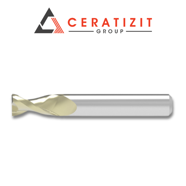 3/16" 2 Flute High Performance Carbide End Mill ZrN - For Aluminum - Ceratizit 5905418817