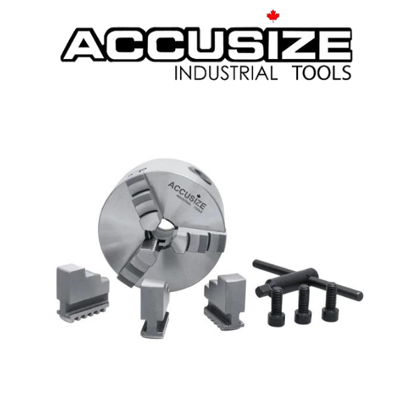 4" 3-Jaw Plain Back Independent Chuck - Accusize 0559-0111