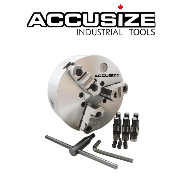 10" 3-Jaw Two-Piece Reversible Jaw Direct Mount (D1-6) Chuck - Accusize 0559-0106