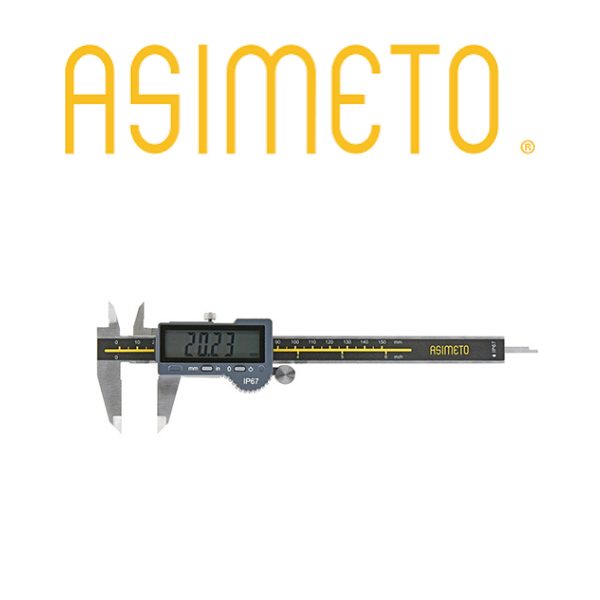 0-12" IP67 Coolant Proof Digital Caliper - Asimeto #7305125