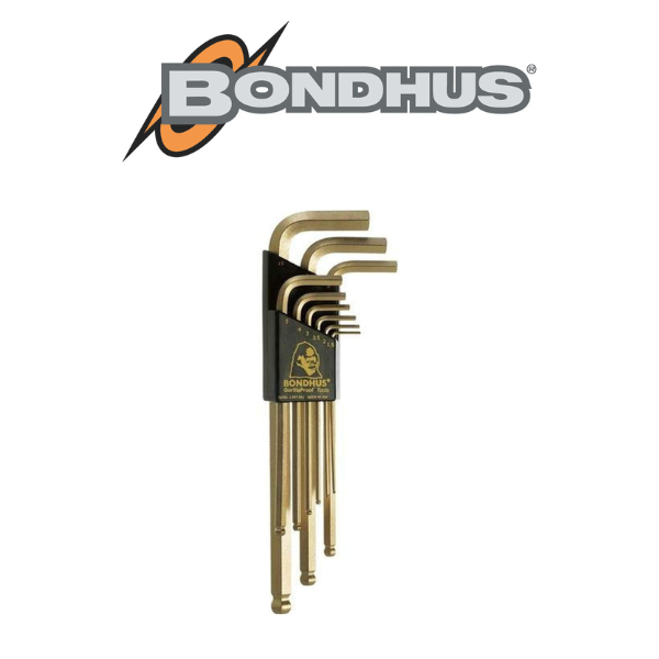 1.5mm to 10mm Goldguard Ball End Hex Key Set (9pc) - Bondhus 38099