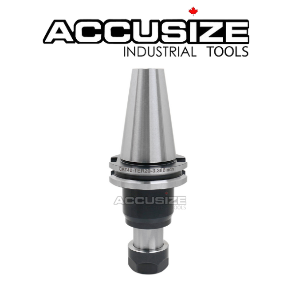CAT40 x ER20 Floating Collet Chuck (3.386" Gage) - Accusize 0537-5984