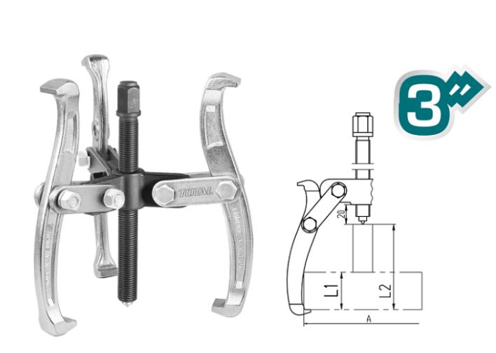 3" Three Jaws Puller - Total Tool THTGP336