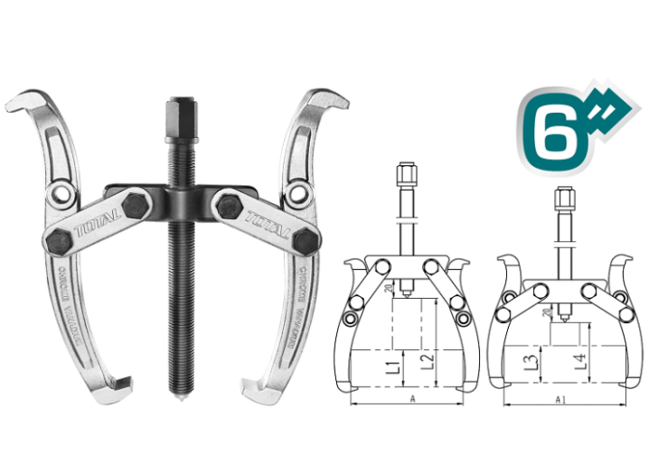 6" Two Jaws Puller - Total Tool THTGP266