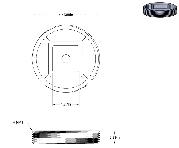 ABS Plastic Cleanout Plug - 9359T26
