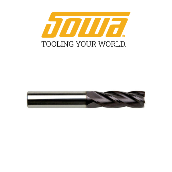 1/4" 4 Flute Long Carbide End Mill Tialn - Sowa 102926