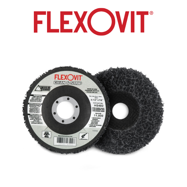 4-1/2" x 7/8" Extra Coarse Type 27 Clean & Strip Disc - Flexovit HS450