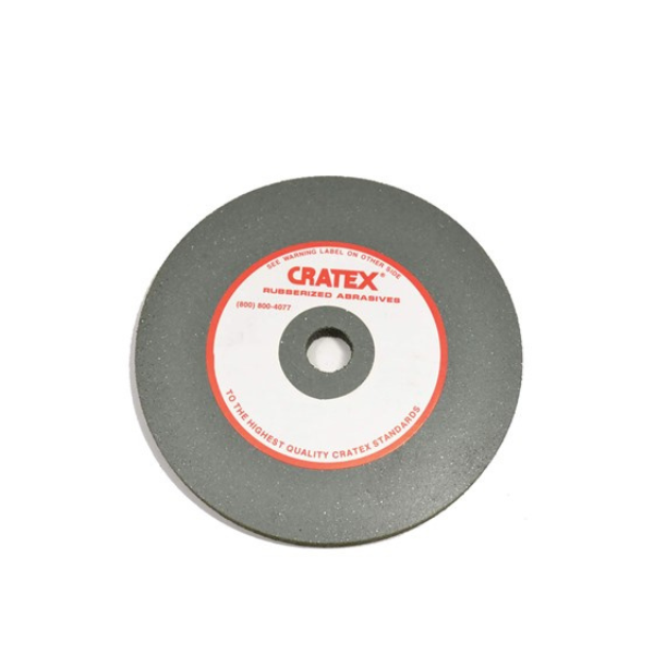 6" x 1" x 1/2" Fine Rubberized Wheel - Cratex 616-F