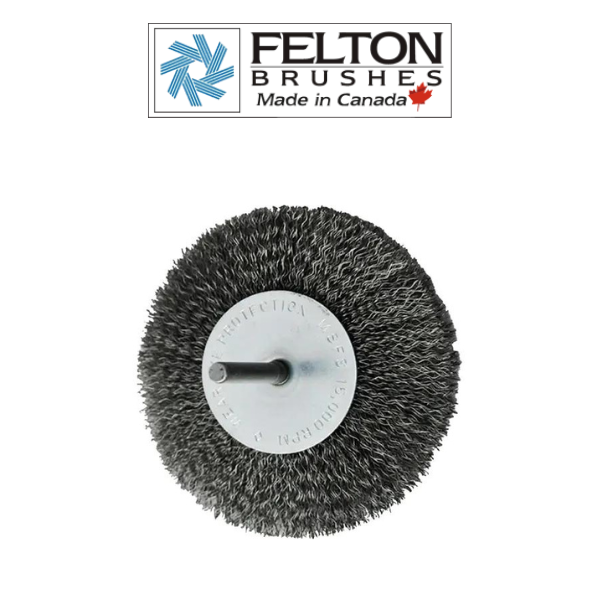 4" Crimped Radial Wire Wheel Brush (Stainless Steel) - Felton Brushes E411