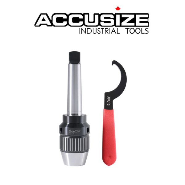 1/16" - 5/8" MT3 Heavy-Duty Precision Keyless Drill Chuck w/ Integrated Shank - Accusize 0537-5803