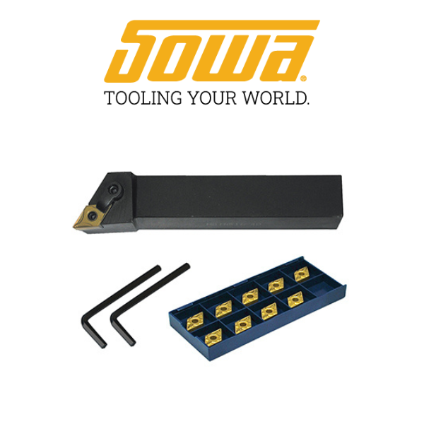 MDJNR 16-4D Turning Holder Kit (With 10 DNMG 432 Inserts) - Sowa 149808
