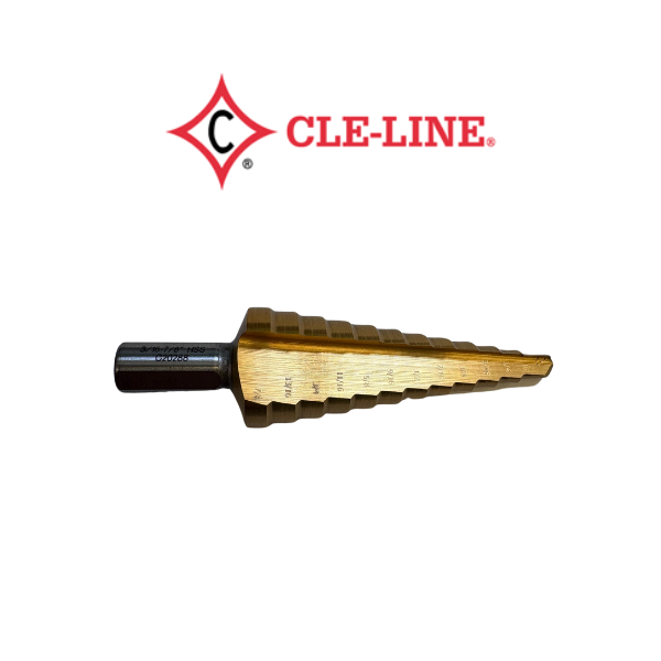 3/16" - 1/2" x 1/16" Multi Step Drill HSS TiN - Cle-Line C20295