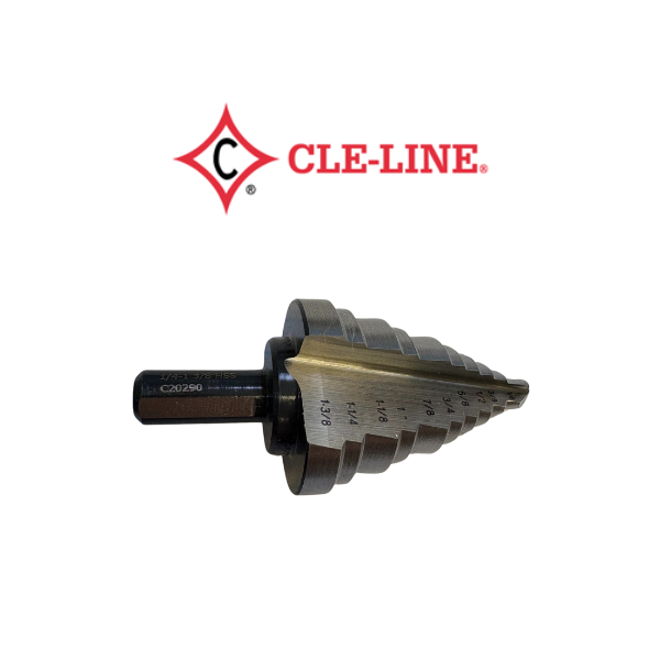 1/4" - 1-1/8" x 1/16" Multi Step Drill HSS - Cle-Line C20293