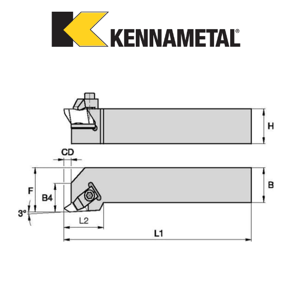 NSR163D Top Notch Holder Kennametal 1016462 — Cutting Tool Pickers