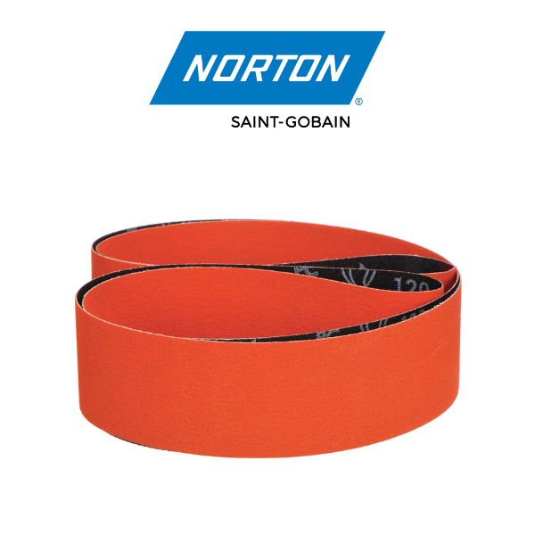 8" x 132" 24 Grit Ceramic Abrasive Belt - Norton 89605