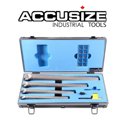 4pcs SCLCR Indexable Boring Bar Set w/ CCGT32.51 Inserts - Accusize P252-S528