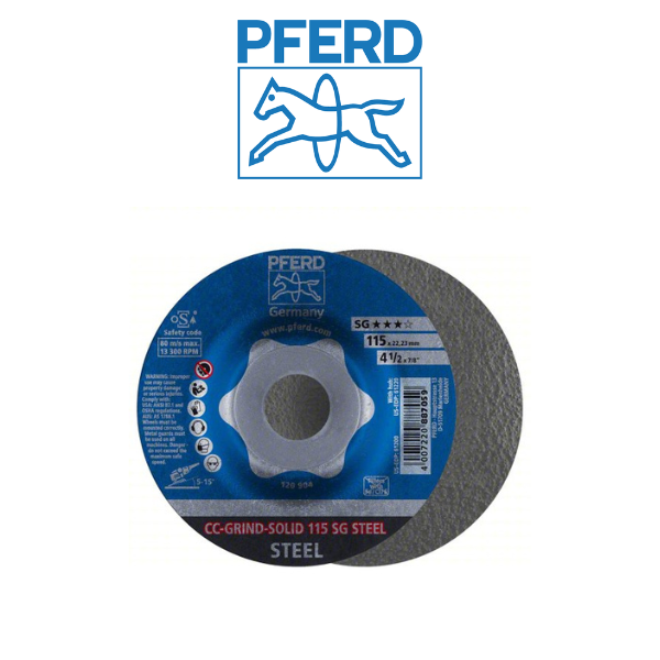 4-1/2" x 1/4" x 7/8" Type 27 Depressed Center Grinding Disc - Pferd 61200