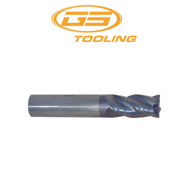 1/4" 4 Flute (0.015"-0.020" Rad) Red Series Carbide End Mill AlTiN - GS Tooling 153006