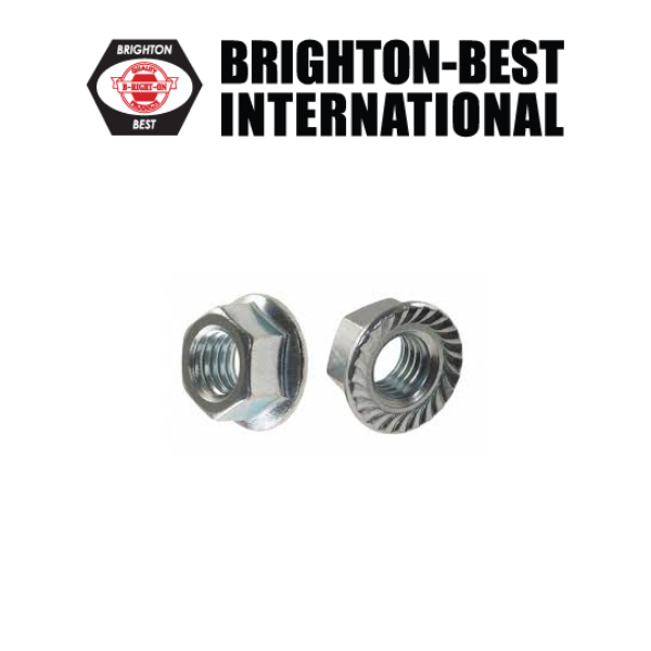 1/4-20 Serrated Flange Nut Zinc 857180 (100pc Pkg)