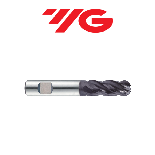1/2" 4 Flute V7 Mill Inox Ballnose Carbide End Mill - YG-1 EMB79032