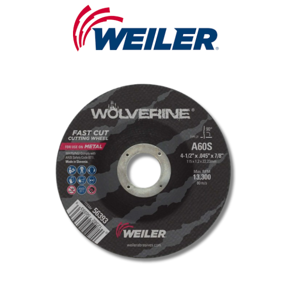 4-1/2" x 7/8" Cut Off Disc - Weiler 56393