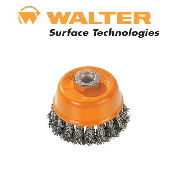 4" x 5/8-11 Knot Wire Cup Brush - Walter 13-G 404