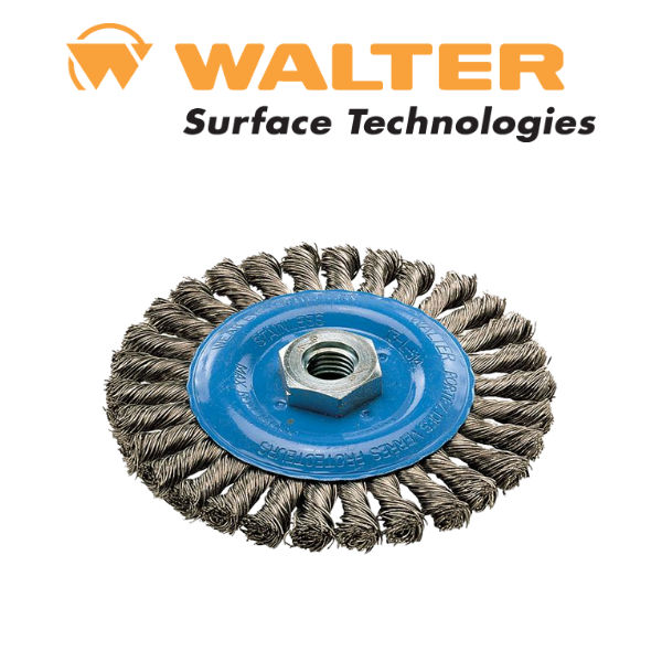 4" Knotted Wire Wheel Brush (Aluminum & Stainless) - Walter 13-L 414
