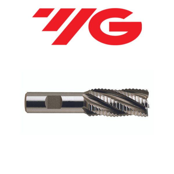 1/4" 3 Flute Stub Roughing End Mill HSSCo - YG-1 (3/8" Shank)