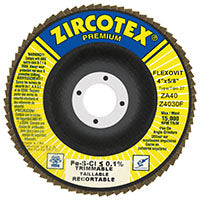 4" x 5/8" Type 27 40 Grit Flap Disc - Flexovit Z4030F